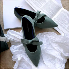 Flat Casual Boat Shoes with Bow Mary Jane Style